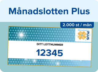 Vinst pluslott. 2000 st/månad