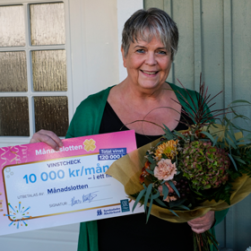 Åse vann 10.000 kronor i månaden i ett helt år