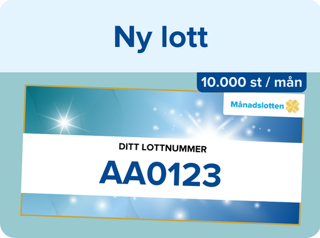 Vinst Ny lott. 10 000 st/mån